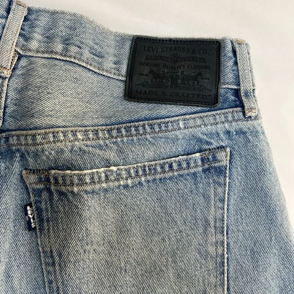 Levi's Blue Jean Shorts Distressed High-Waisted